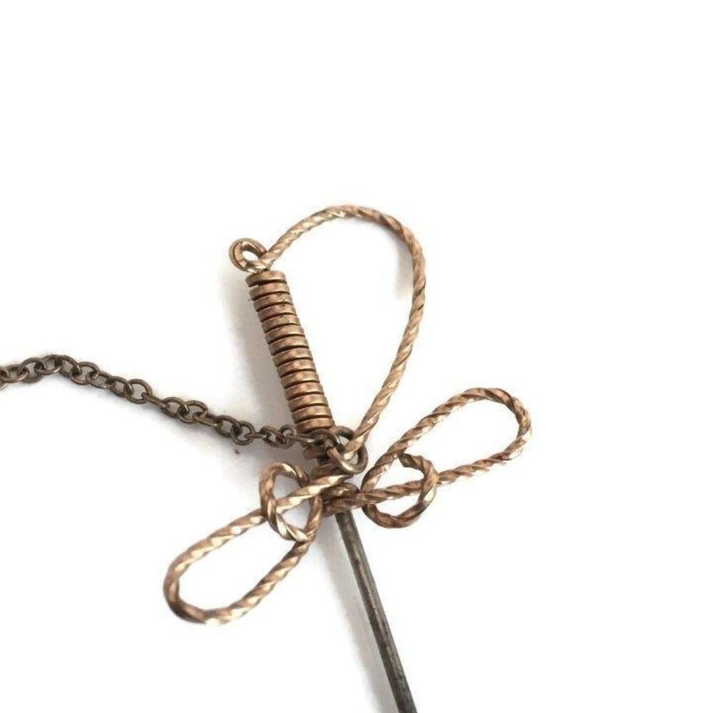 Vintage Sword Tie or Lapel Pin for Men - Picture 5 of 5